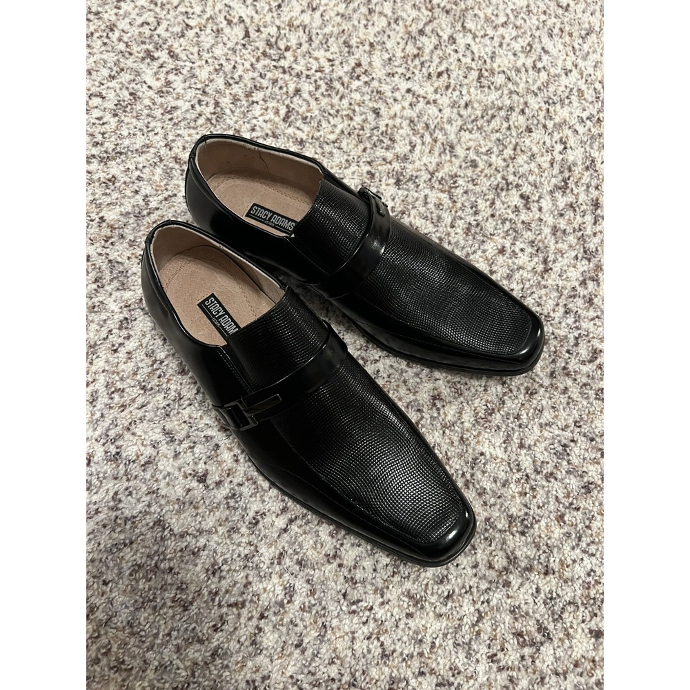 STACY ADAMS Men's New Leather‎ Slip On Leather Lining SHOES, SIZE 10.5 Black